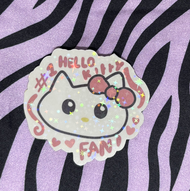 #1 hello kitty fan sticker 