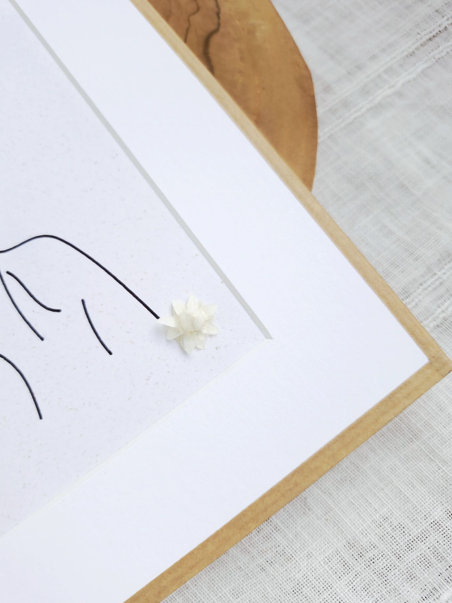 Illustration à fleurir - petit modèle - Modèle "Junon" PERSONNALISABLE