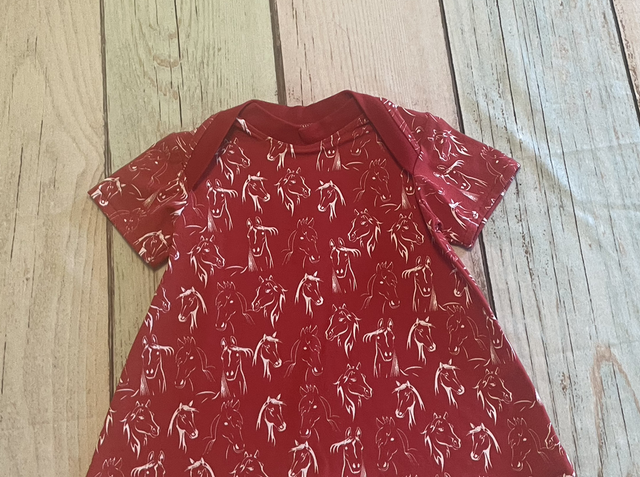 Schlupf-Kleid, Größe 68, Pferde