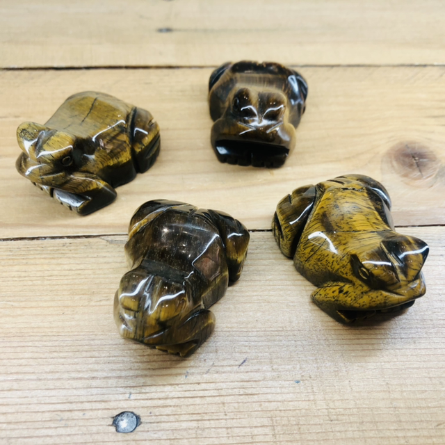 Grenouille porte bonheur Oeil du tigre