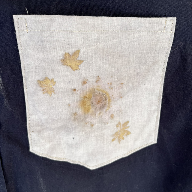 Chemise nouée dos marine
