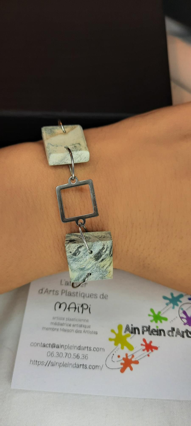Bracelet loupe de frene gris