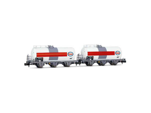 coffret de 2 wagons-citerne à 3 essieux &#039;Esso&#039; Arnold HN6610 N