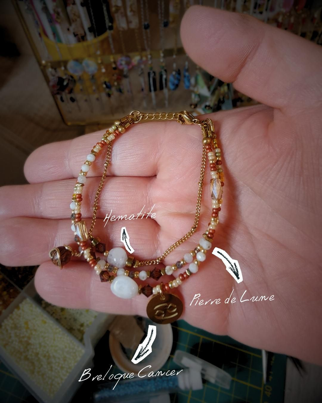 Bracelet Astro Cancer & Pierre de Lune