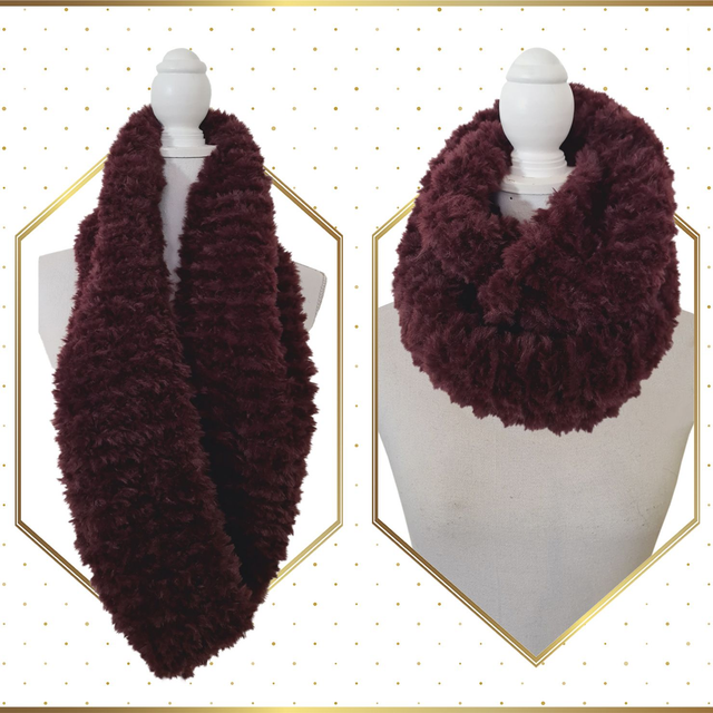 Echarpe circulaire Bordeaux