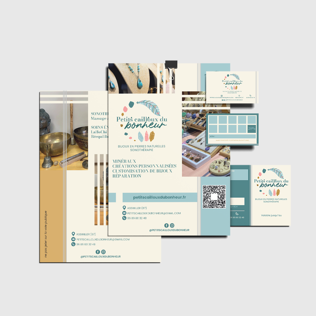 Identité visuelle complète - Logo + flyer + carte de visite (petit créateur) - à partir de 260 €