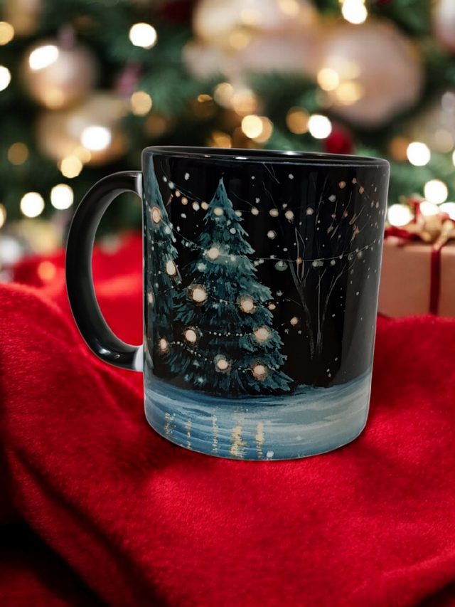 Tasse Hivernale – Ours Polaire & Forêt Enchantée