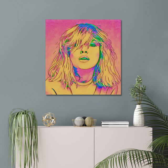 Debbie Harry Blondie Stretched Canvas Colourful Wall Art Various Sizes