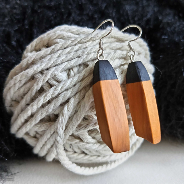 Boucles d'oreilles bicolores