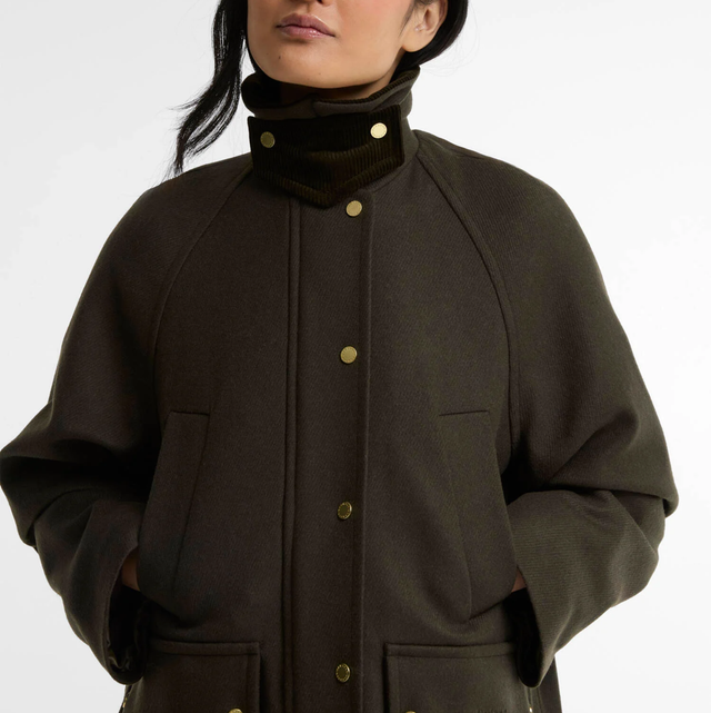 Barbour Women's Bedale Wool Coat Olive / Shadow Classic
