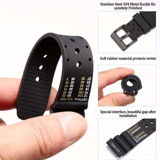 Cinturino in gomma con scala di decompressione