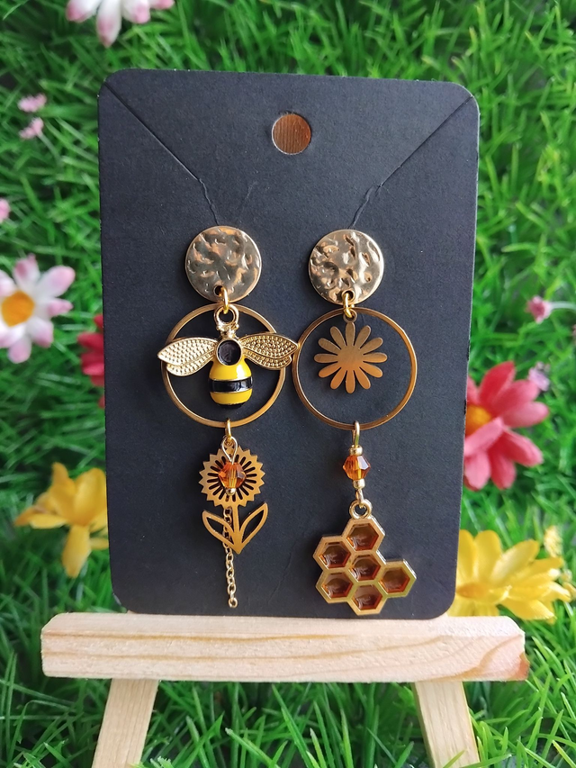 boucles d'oreilles le miel et les abeilles