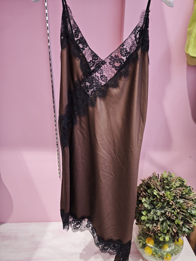 Vestido Lencero Asimétrico Bicolor