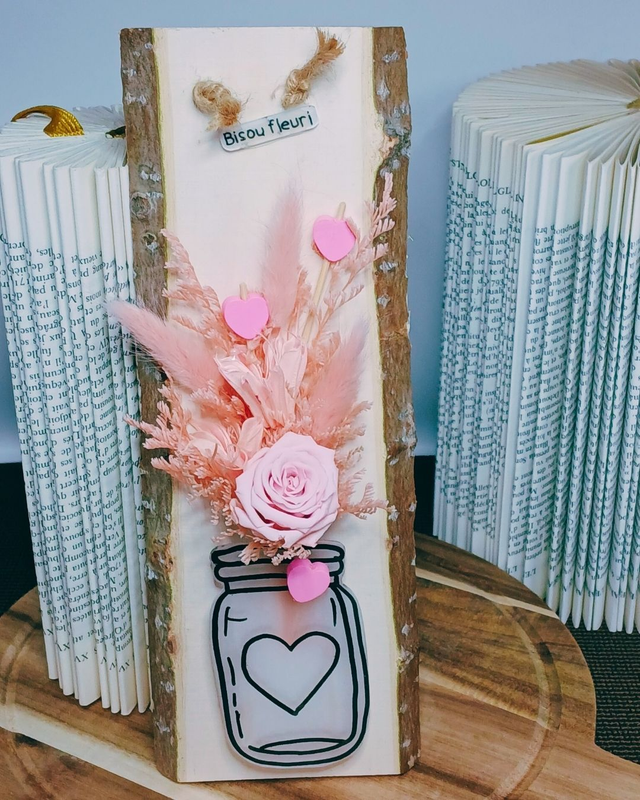 Douceur Rosée – Suspension bois