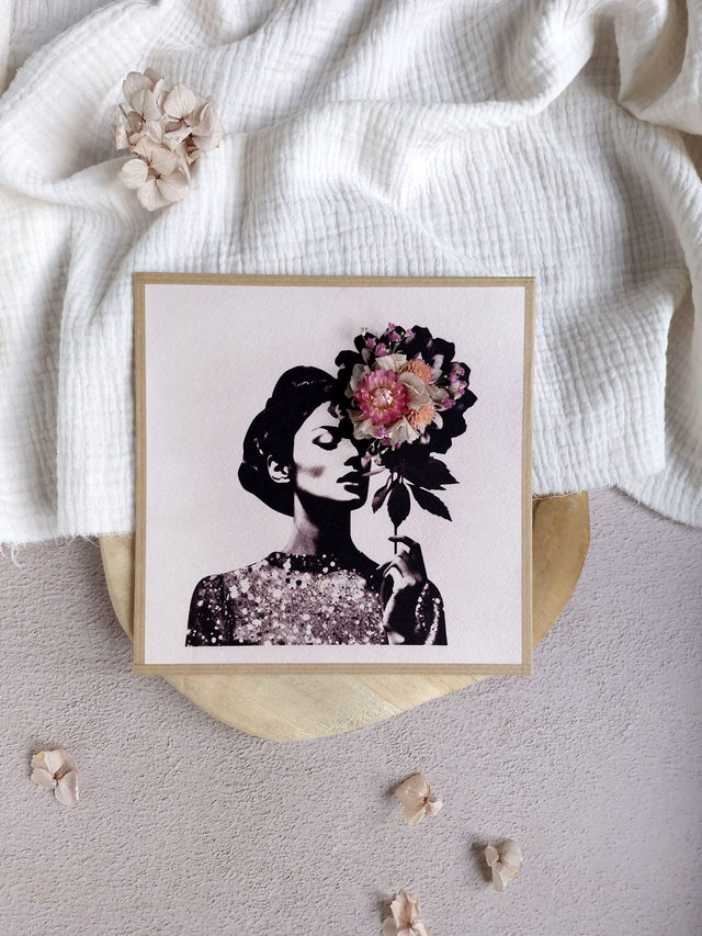 Cyanotype fleuri - Modèle Amande