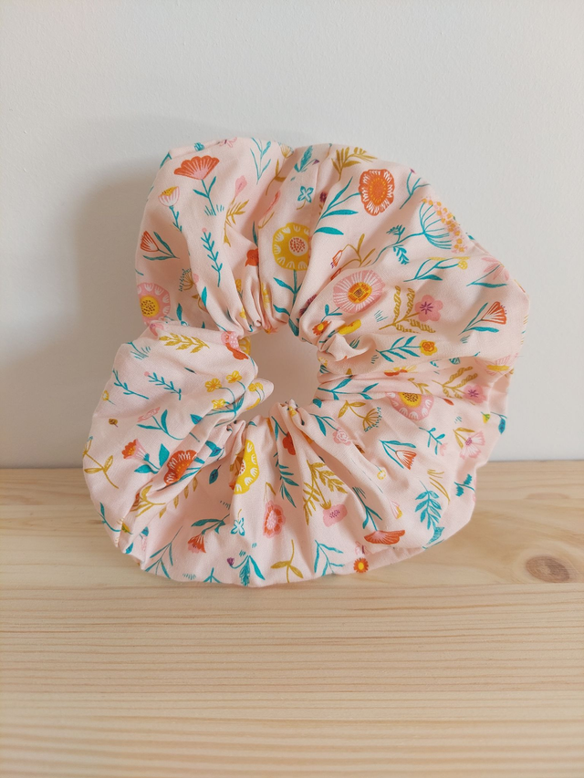 Chouchou fleur orange 
