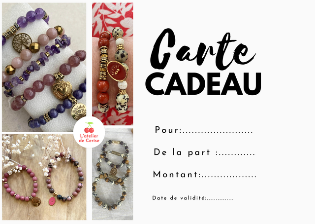Carte Cadeau Bracelet Minéraux Adulte