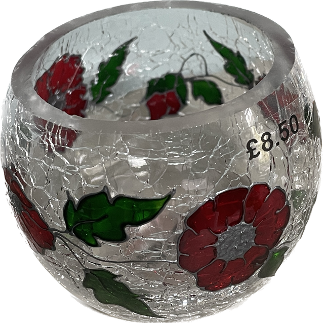 Crackle Vase/Candle Holder