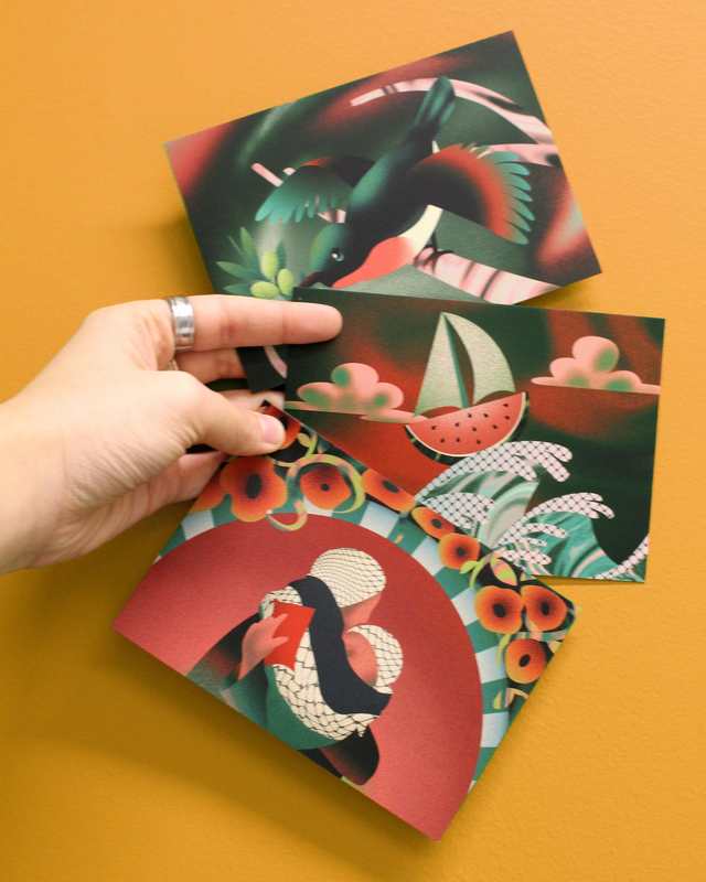 Cartes postales "Palestine Libre"