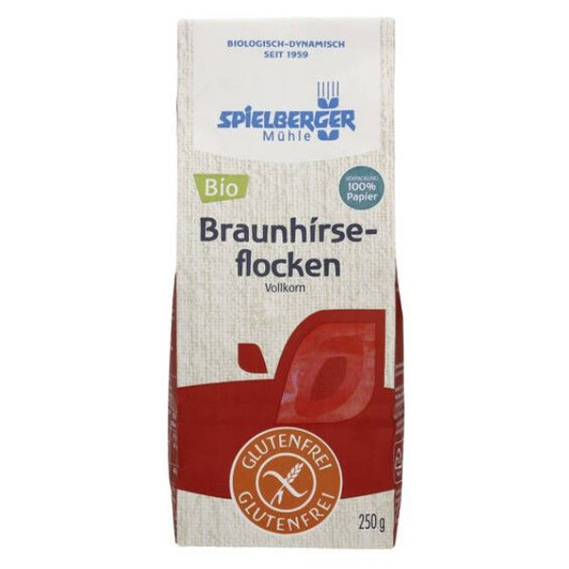 Spielberger Braunhirseflocken glutenfrei 250g Packung