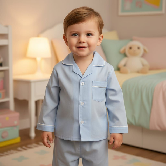Blue Kids Cotton Pyjamas