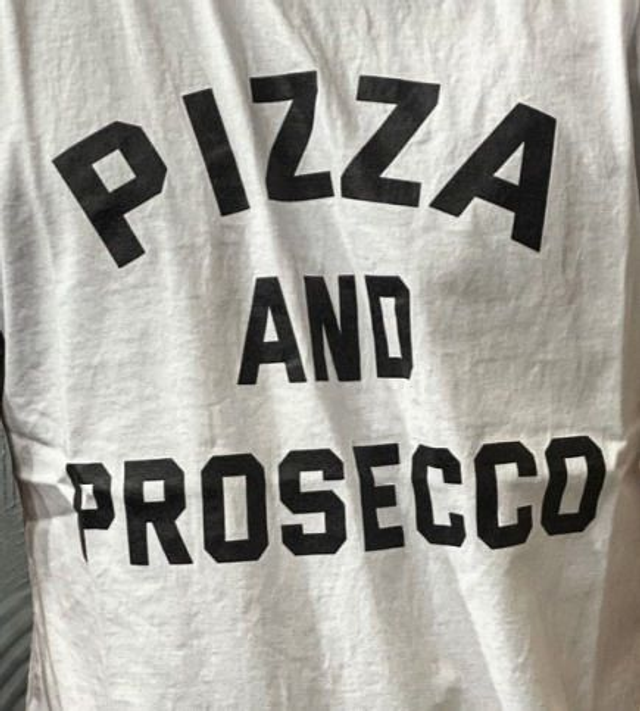 514FE0932 - BERNA felpa uomo girocollo Pizza and prosecco