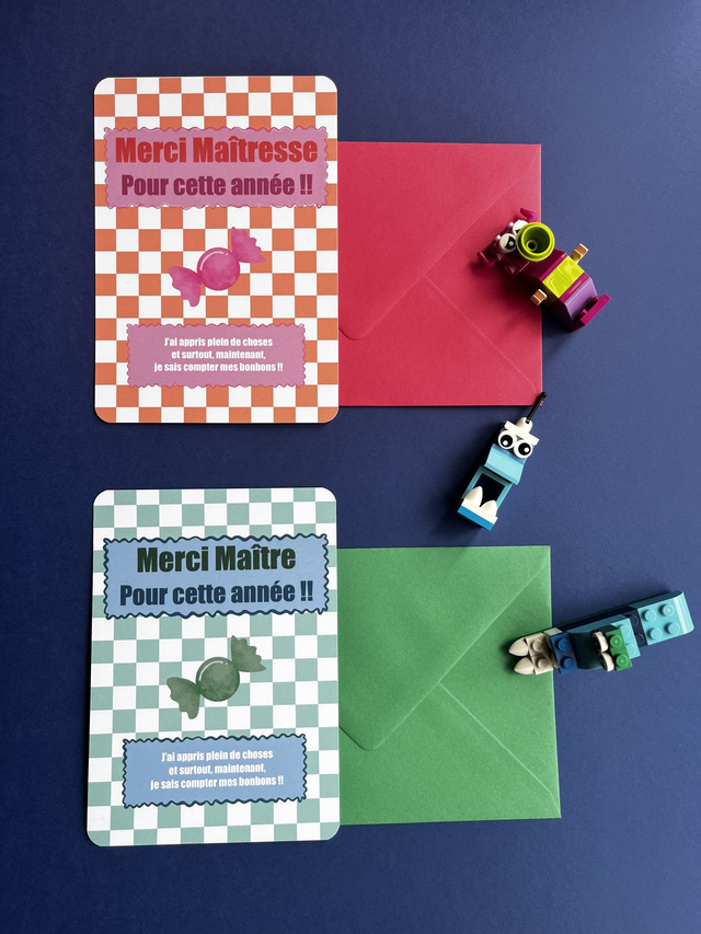 Carte de vœux "Maintenant je sais compter mes bonbons"