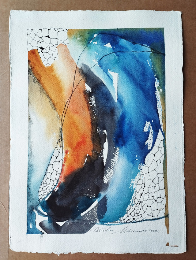 Abstraction Layer #8. Original watercolour