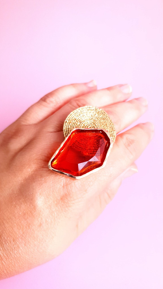 Bague Tourbillons orange