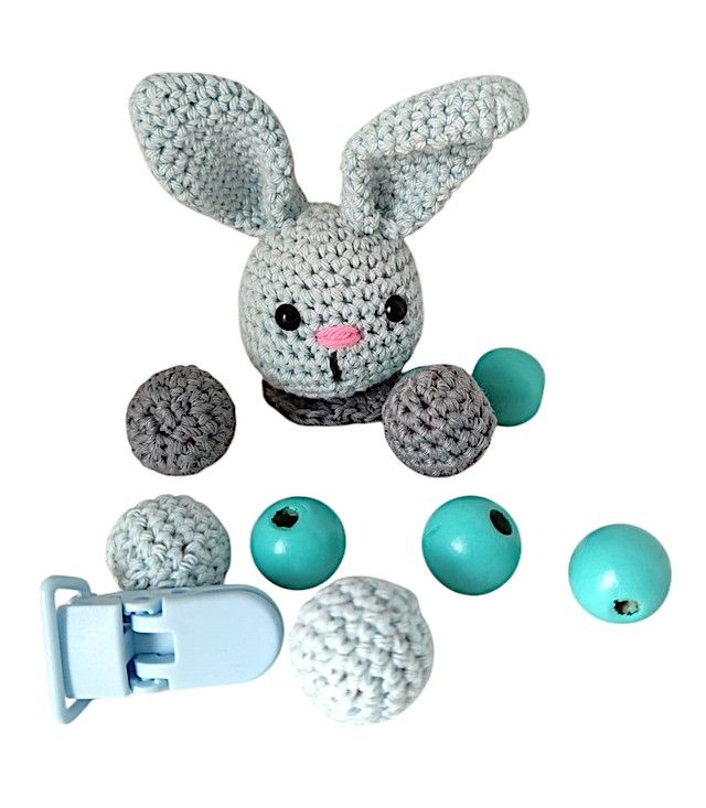 Attache-sucette lapin à personnaliser