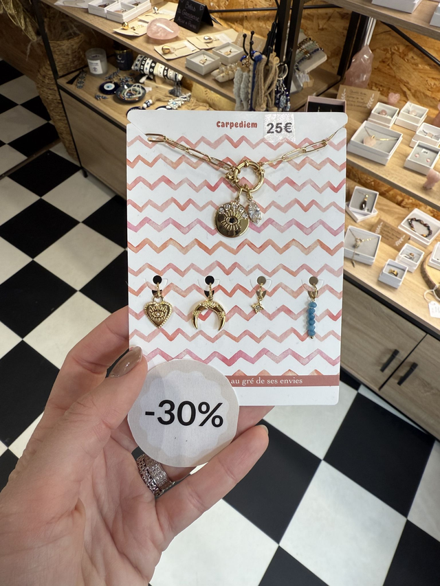 Lot Colliers à Charms + 4 charms