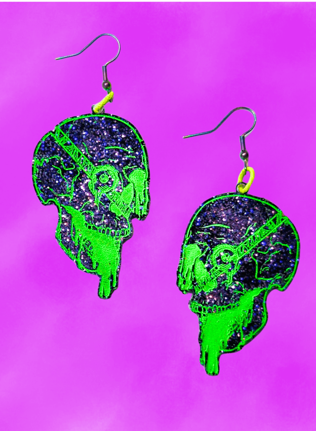 Bleeding Disco Skull, neonvihreä