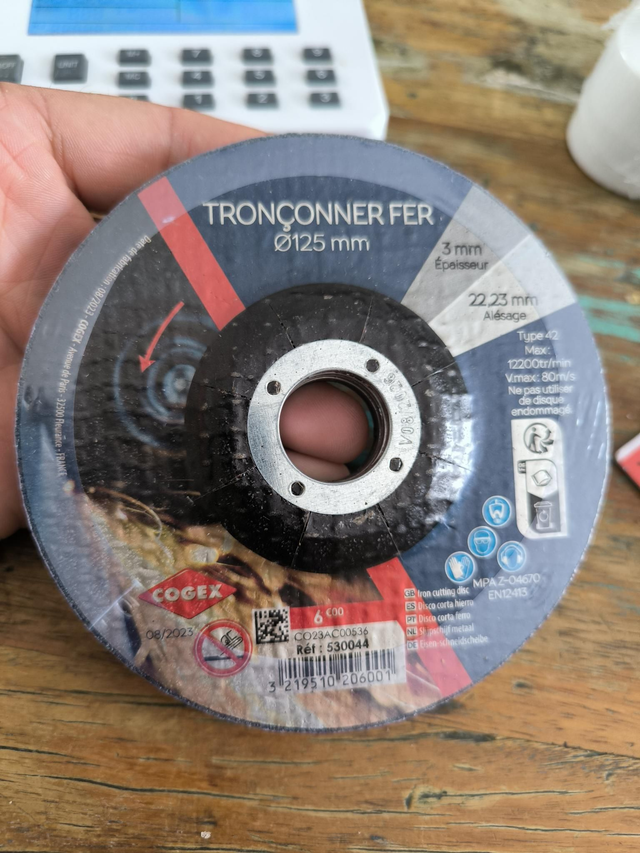 DISQUE A TRONÇONNER FER 125 MM X5