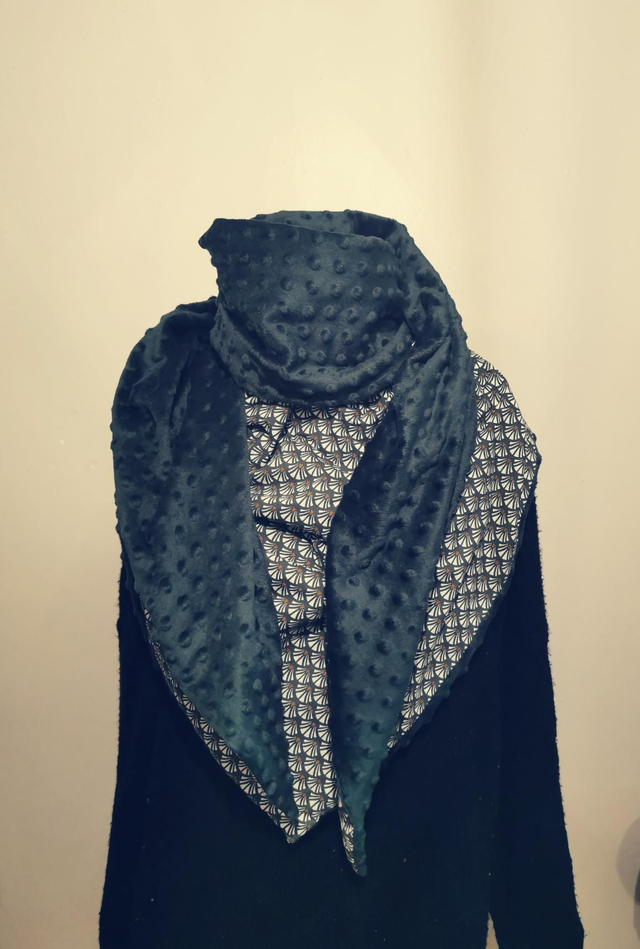 Chèche XXL évantail kaki 