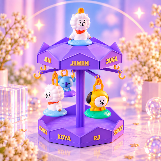 Carrusel Giratorio BT21 BTS – Expositor Fantasía