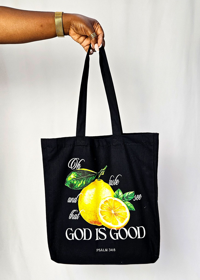 Lemon Tote - Psalm 34:8