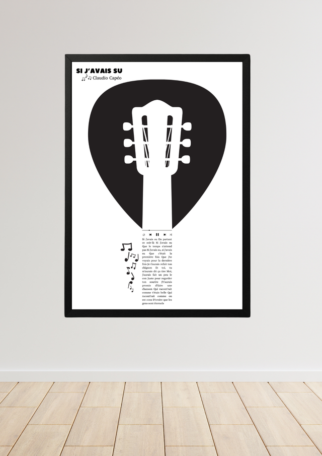 Affiche musicale guitare
