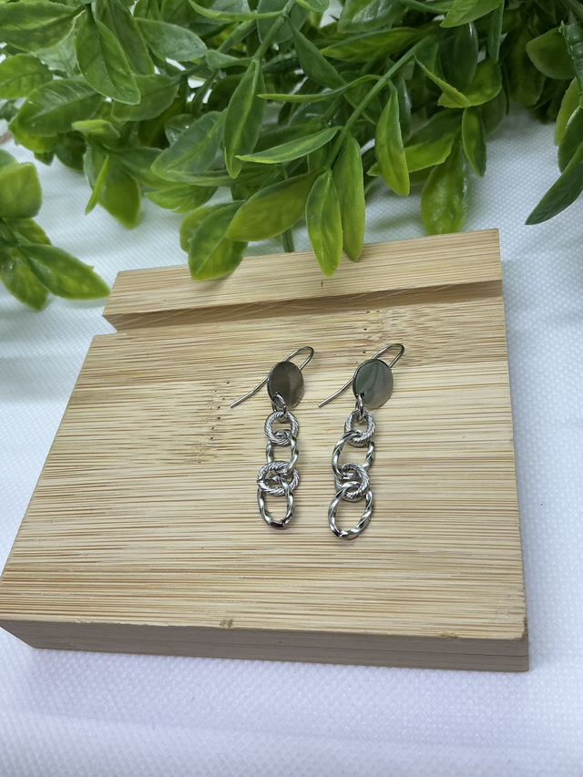 Boucles d'Oreilles Pendants Maillons 