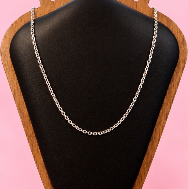 925 Sterling Silver Belcher Link Chain