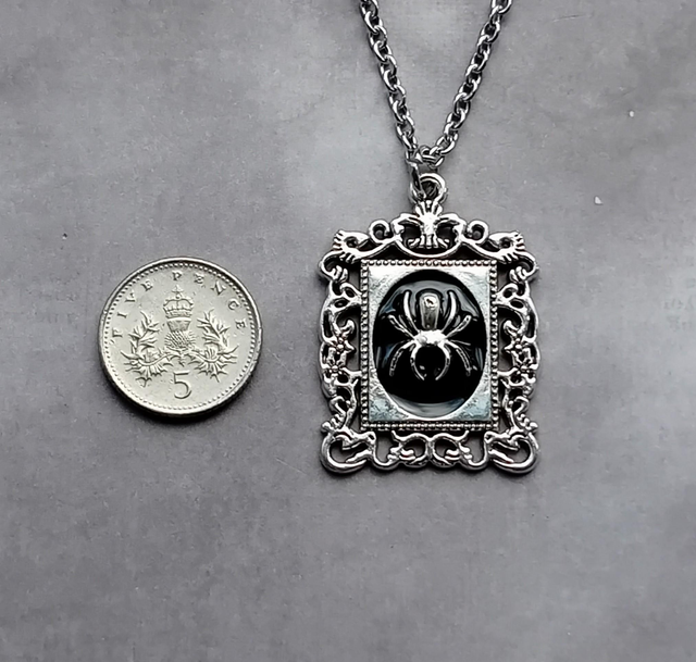 Framed Spider Necklace
