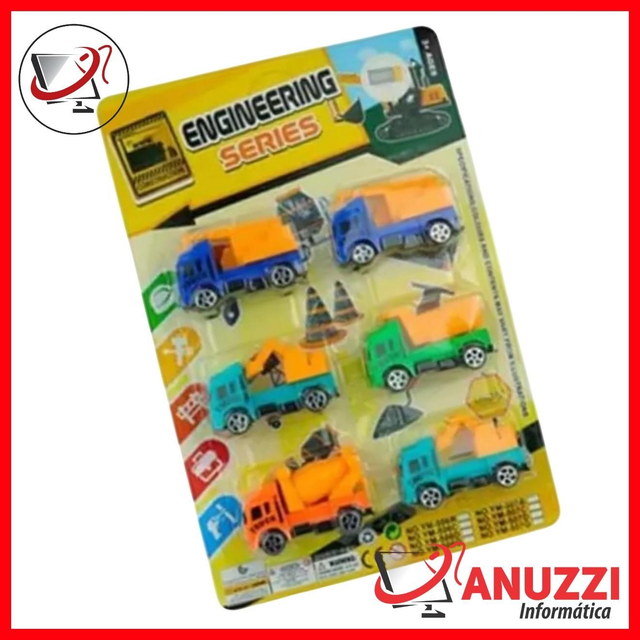 2064 - Kit Mini Caminhão Construção C/6 Peças 