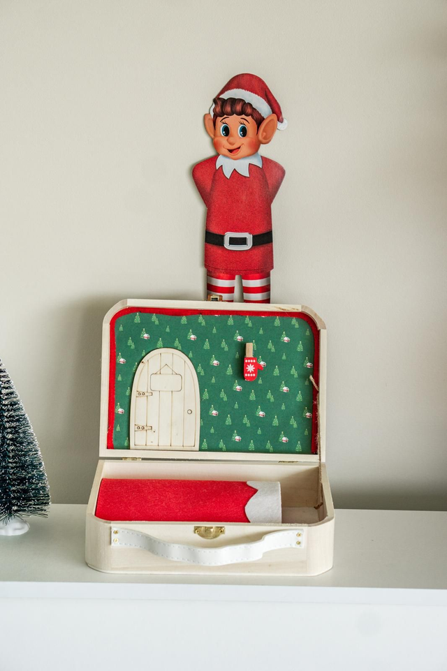 Mini valise magique - motif chalet forestier