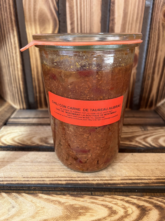 Chili con carne de taureau Aubrac