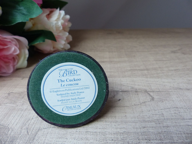 Figurine Le Coucou - Country Bird Collection, Résine Peinte à la Main, Vintage 2002 - Cadeau Nature et Collectionneur - Déco Vintage