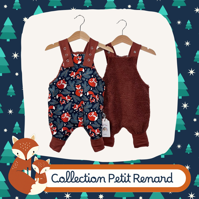 Combi salopette évolutive et réversible - Collection Petit Renard