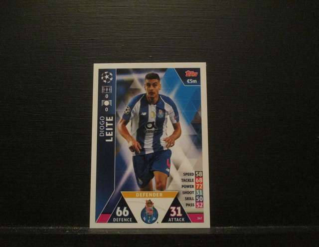 Diogo Leite - UEFA Champions League Match Attax 2018/19 Original Trading Card #347