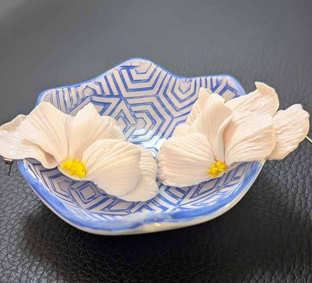 Ivory Bloom Statement Stud Earrings
