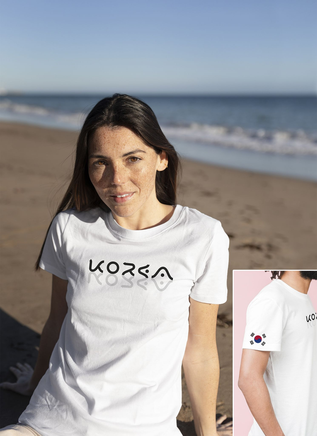 T-shirt Korea - UNISEXE BLANC