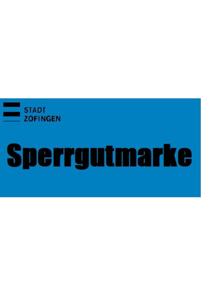 Sperrgutmarke 1 Stk