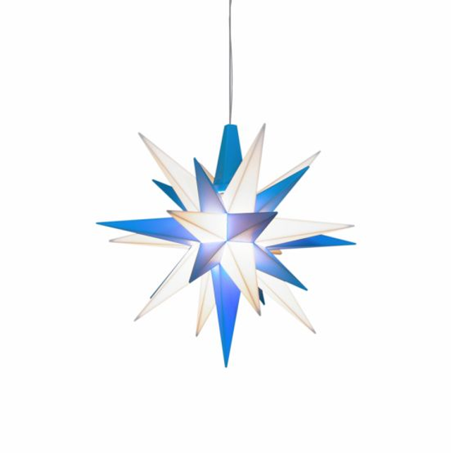  40008 Stern A1e weiß/hellblau Plastik   00050275